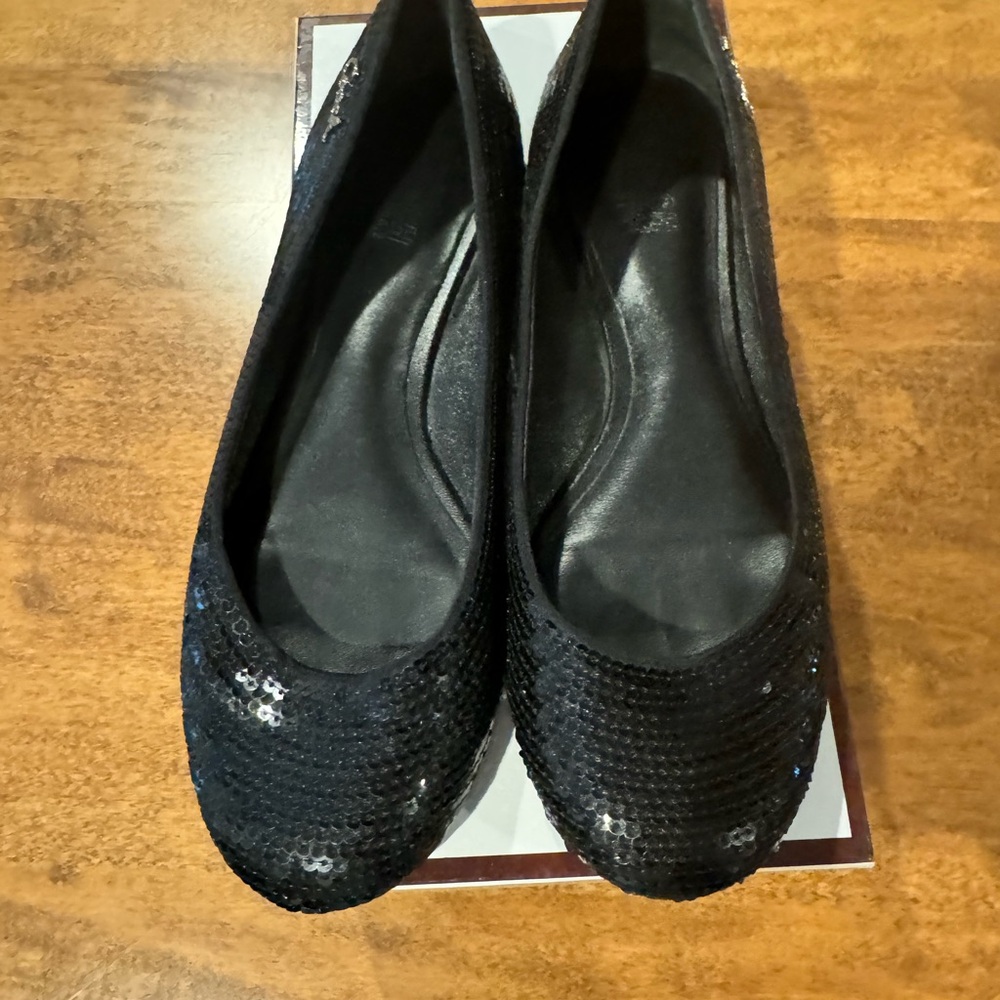 Coach sequin flats